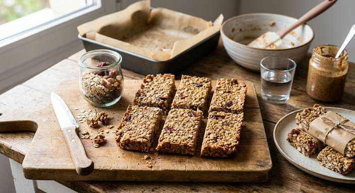 Barritas de Cereales Sin Horno