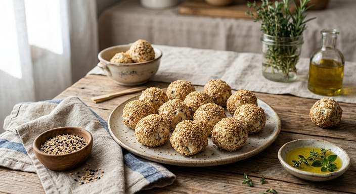 Bolas de Queso y Almendra